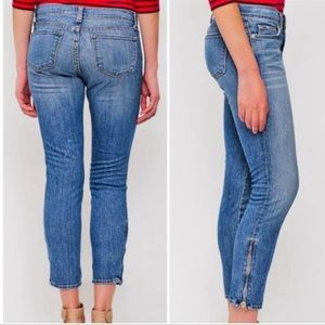 J Brand Bliss Ankle Zips Skinny Capri Jeans Size 26